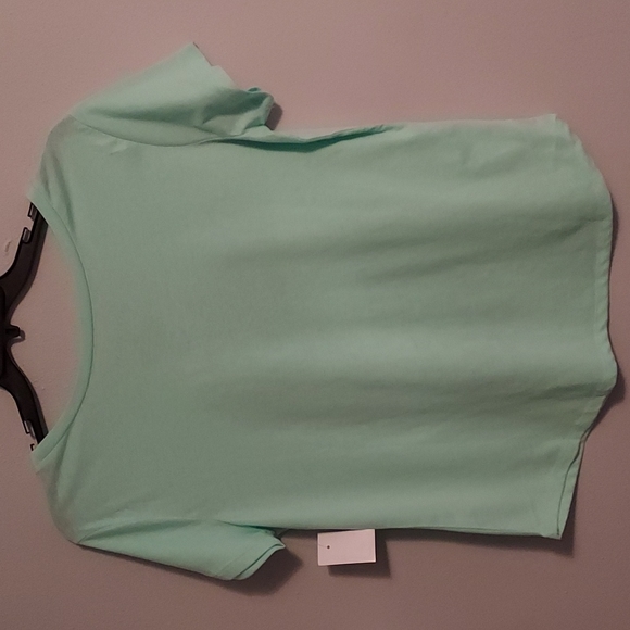 NWT-Ana Cabana 1X Skull Top Short Sleeve Mint Green - Picture 2 of 4